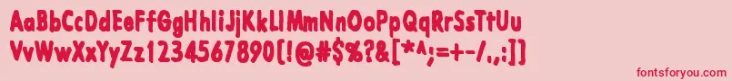 LazarusOzKolsvart Font – Red Fonts on Pink Background