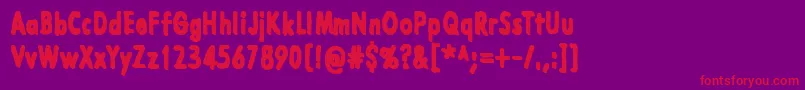 LazarusOzKolsvart Font – Red Fonts on Purple Background
