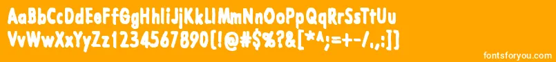 LazarusOzKolsvart Font – White Fonts on Orange Background