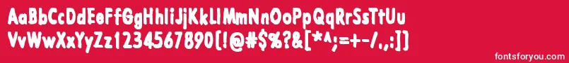 LazarusOzKolsvart Font – White Fonts on Red Background