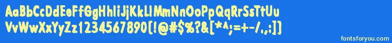 LazarusOzKolsvart Font – Yellow Fonts on Blue Background