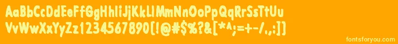 LazarusOzKolsvart Font – Yellow Fonts on Orange Background