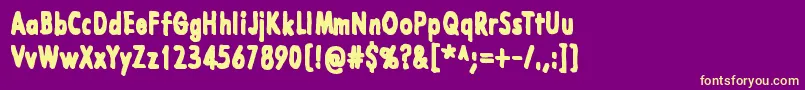 LazarusOzKolsvart Font – Yellow Fonts on Purple Background