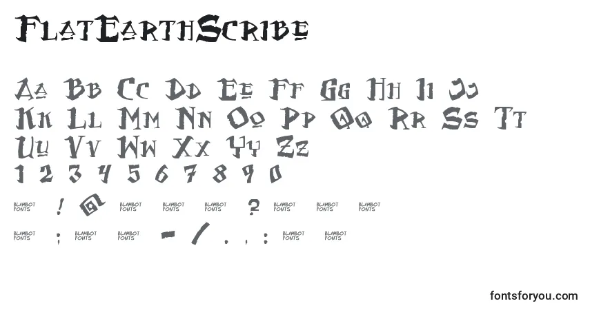 Police FlatEarthScribe - Alphabet, Chiffres, Caractères Spéciaux