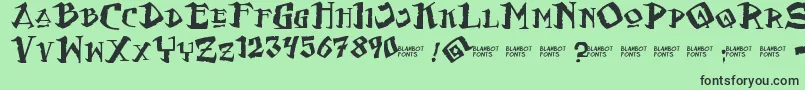 FlatEarthScribe Font – Black Fonts on Green Background