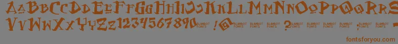 FlatEarthScribe Font – Brown Fonts on Gray Background