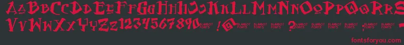 FlatEarthScribe Font – Red Fonts on Black Background