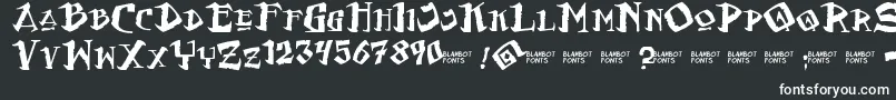 FlatEarthScribe Font – White Fonts on Black Background