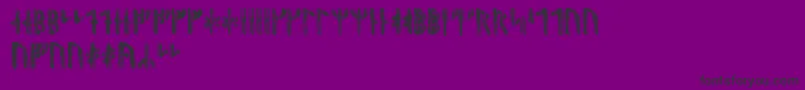 Nidhoggrunic Font – Black Fonts on Purple Background