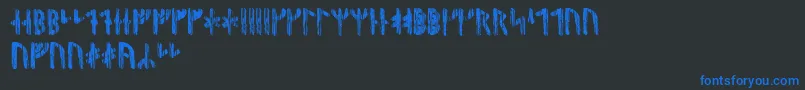 Nidhoggrunic Font – Blue Fonts on Black Background