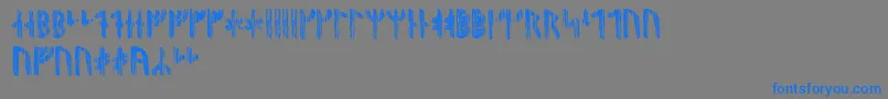 Nidhoggrunic Font – Blue Fonts on Gray Background