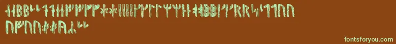 Шрифт Nidhoggrunic – зелёные шрифты на коричневом фоне