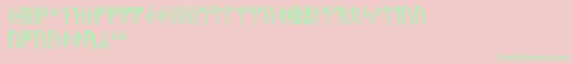 Nidhoggrunic Font – Green Fonts on Pink Background