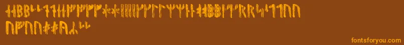 Nidhoggrunic Font – Orange Fonts on Brown Background