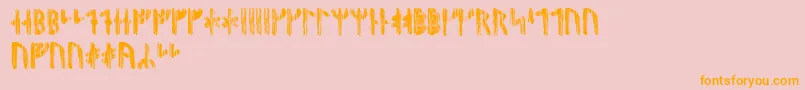 Nidhoggrunic Font – Orange Fonts on Pink Background