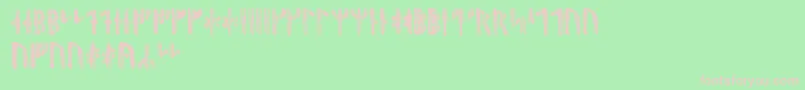 Nidhoggrunic Font – Pink Fonts on Green Background