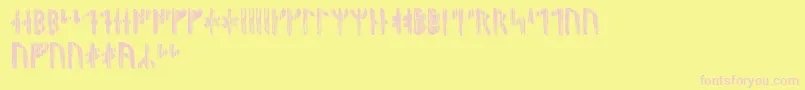 Nidhoggrunic Font – Pink Fonts on Yellow Background
