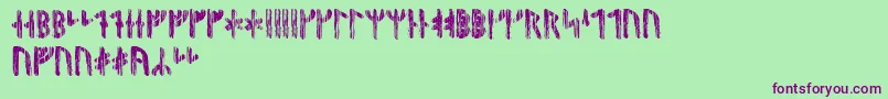 Nidhoggrunic Font – Purple Fonts on Green Background