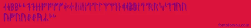 Nidhoggrunic Font – Purple Fonts on Red Background