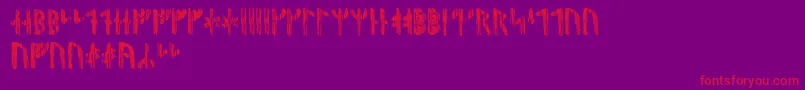 Nidhoggrunic Font – Red Fonts on Purple Background