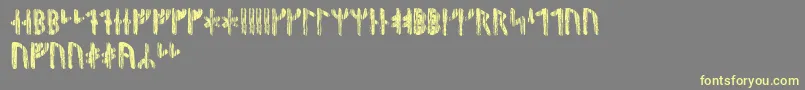 Nidhoggrunic-Schriftart – Gelbe Schriften auf grauem Hintergrund