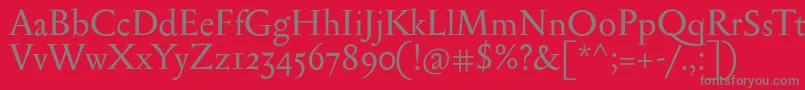 Serapionii Font – Gray Fonts on Red Background