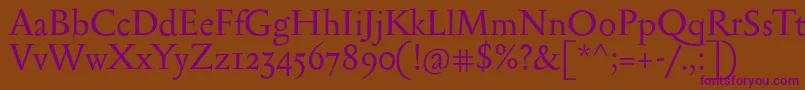 Serapionii Font – Purple Fonts on Brown Background