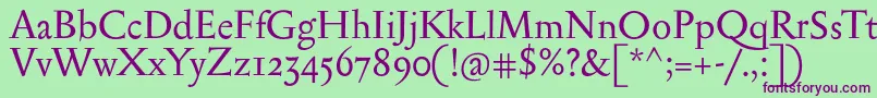 Serapionii Font – Purple Fonts on Green Background