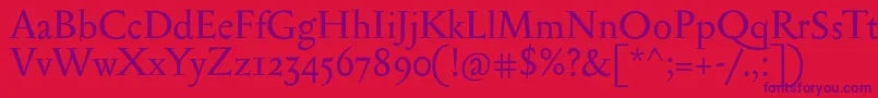 Serapionii Font – Purple Fonts on Red Background