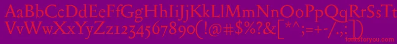 Serapionii Font – Red Fonts on Purple Background