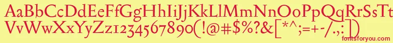 Serapionii Font – Red Fonts on Yellow Background