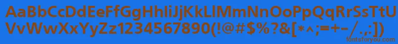 FreesetBold Font – Brown Fonts on Blue Background