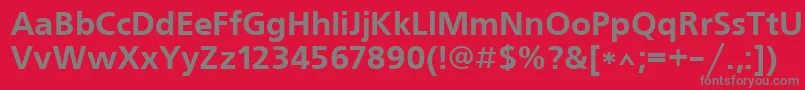 FreesetBold Font – Gray Fonts on Red Background