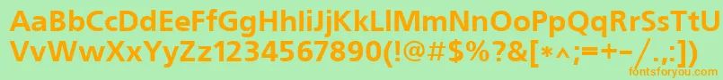 FreesetBold Font – Orange Fonts on Green Background