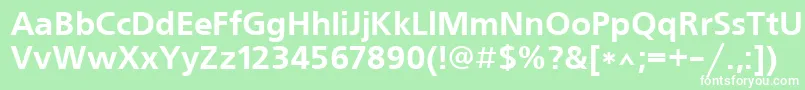 FreesetBold Font – White Fonts on Green Background