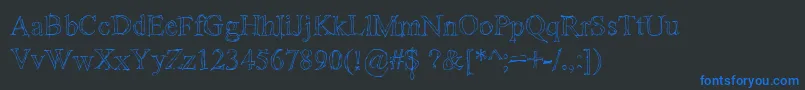 Police Sketchy ffy – polices bleues sur fond noir