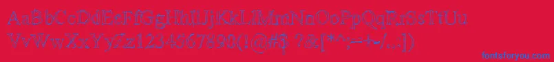 Sketchy ffy Font – Blue Fonts on Red Background