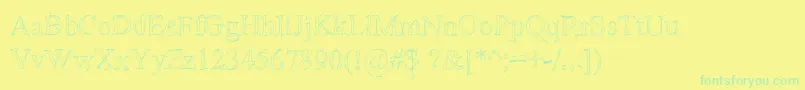Sketchy ffy Font – Green Fonts on Yellow Background