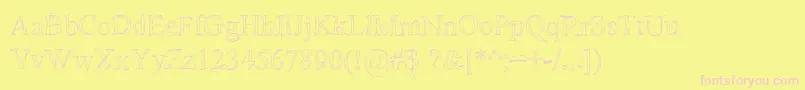 Sketchy ffy Font – Pink Fonts on Yellow Background