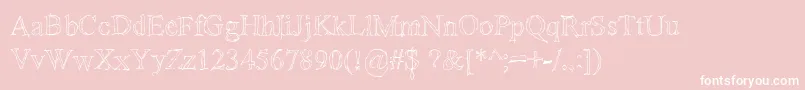 Fonte Sketchy ffy – fontes brancas em um fundo rosa