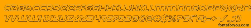 Universaljack3Dital Font – Black Fonts on Orange Background