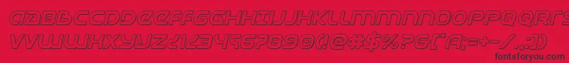 Universaljack3Dital Font – Black Fonts on Red Background