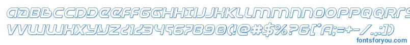 Universaljack3Dital Font – Blue Fonts on White Background