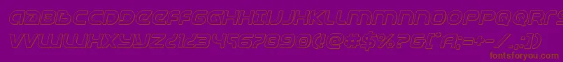 Universaljack3Dital Font – Brown Fonts on Purple Background