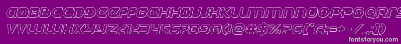 Universaljack3Dital Font – Green Fonts on Purple Background