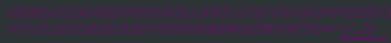 Universaljack3Dital Font – Purple Fonts on Black Background