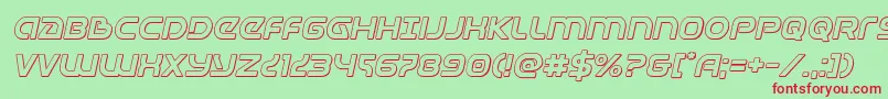 Universaljack3Dital Font – Red Fonts on Green Background