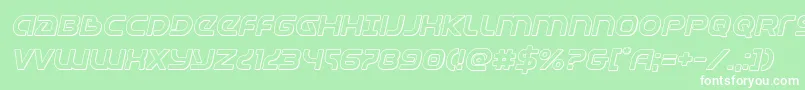 Universaljack3Dital Font – White Fonts on Green Background