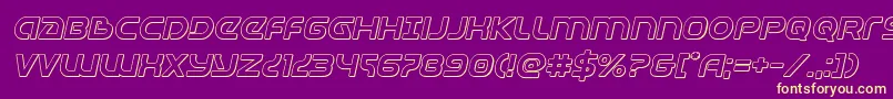 Universaljack3Dital Font – Yellow Fonts on Purple Background