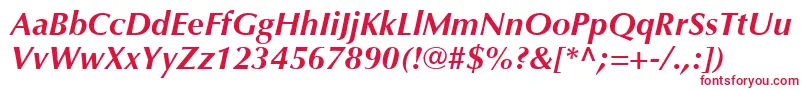 フォントOptimaLtBoldItalic – 赤い文字